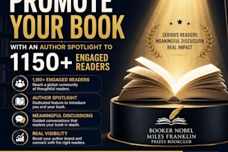 promote your book with author spotlight to 1150 engaged readers