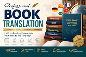 translate your english book or novel into european languages