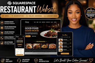 design squarespace restaurant website design with online menu order website