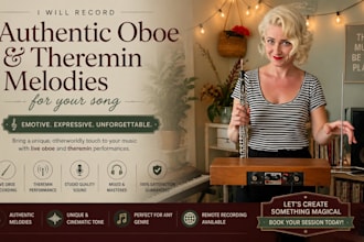 record authentic oboe and theremin melodies for your song