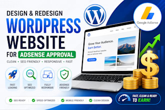 design redesign wordpress website for adsense approval