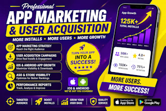 do app promotion, app marketing, ios android app installs and user acquisition