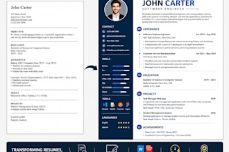 redesign and format your resume into a modern professional CV