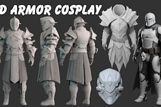 create custom 3d printable armor cosplay helmet wearable cosplay model stl print