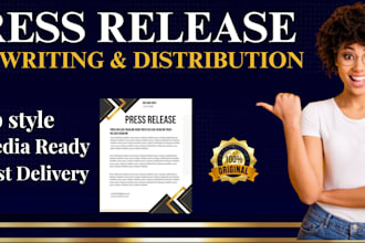 write and distribute a  professional SEO press release for a business