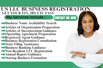 register US llc in arkansas, indiana, california, delaware and get ein number