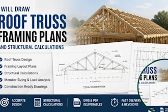 draw roof truss framing plans and structural calculations