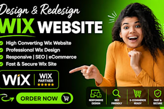build wix website design redesign wix website wix SEO wix website development