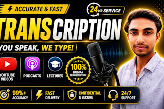 do professional podcast and youtube transcription