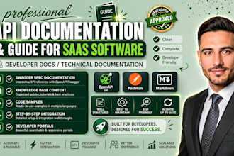 write API documentation, developer docs and technical guides for saas
