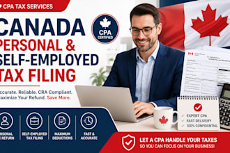 file canada personal tax and self employed tax as CPA
