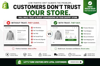 add trust badges reviews faq, conversion boosters to shopify