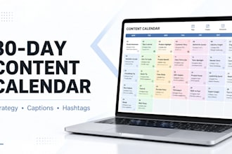 design a monthly social media content calendar and captions