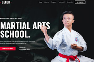 design wix martial arts website karate gym jiu jitsu taekwondo school website