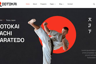 design wix martial arts website karate gym taekwondo school website