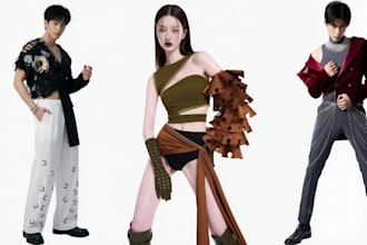 create k street fashion illustrations and concept designs