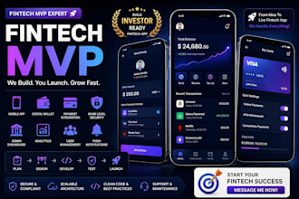 build fintech mvp, finance app, investment app, neobank software, p2p payment