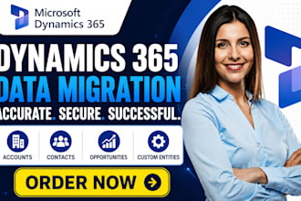 migrate dynamics 365 CRM data import accounts contacts opportunities custom