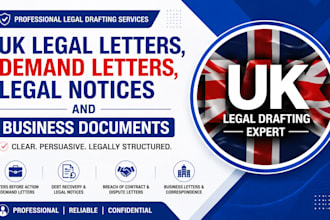 write UK demand letters, legal notices, business letters, and legal documents