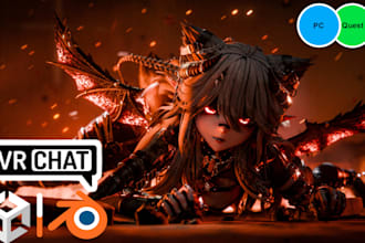 create custom vrchat avatar, vr character, nsfw avatar, vrm model, furry avatar