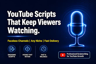 write engaging youtube scripts for faceless channels