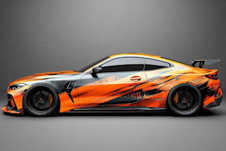 make wrap design for car, van or pickup