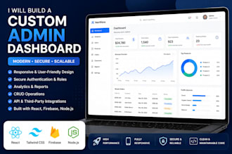 build a custom admin dashboard with react and backend