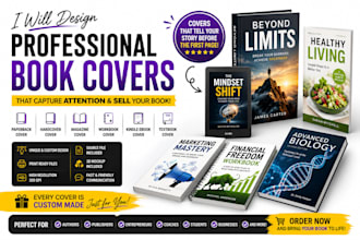 design paperback hardcover magazine workbook kindle ebook cover textbook cover