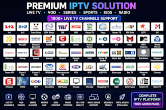 offer m3u playlist, restream, 8k server, live TV app, vod with panel