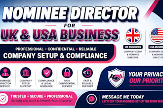 provide UK USA nominee director and company formation and compliance