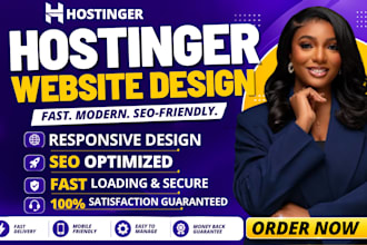 design hostinger website and ecommerce store