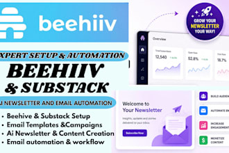 setup beehiiv account substack beehiiv ai newsletter and email automation