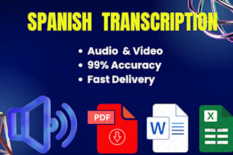 professional audio transcription and video transcription in spanish