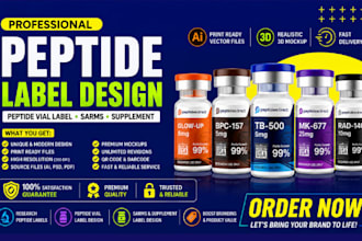 do peptide label design peptide vial label peptide sarms supplement label design