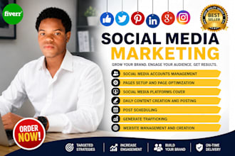 be your professional social media marketer content creator social post design