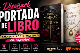 disenare portada de libro para amazon KDP y wattpad en espanol