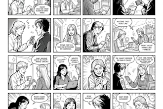 draw a storyboard for comics, nft, film, or any story