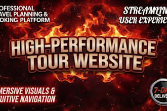 design a tour website, travel agency website and tourism booking website