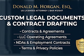 draft a legally binding business contract or agreement
