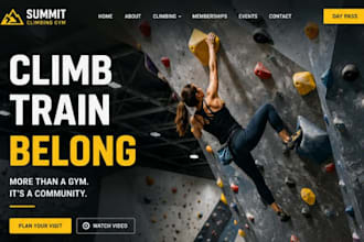 build wix climbing gym website rock climbing bouldering gym website