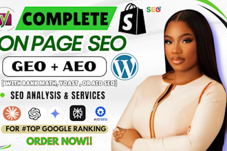 do smart onpage technical SEO service for wordpress shopify website yoast aioaeo