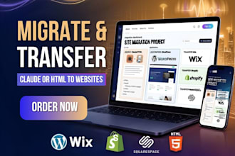 migrate or transfer your claude built or HTML website to wordpress, wix, shopify