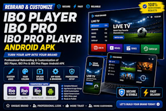 rebrand and customize ibo player, ibo pro, and ibo pro player android apk