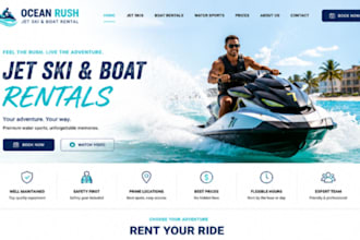 design wix jet ski rental website boat rental water sports website