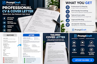 write an ats friendly resume CV and tailored cover letter