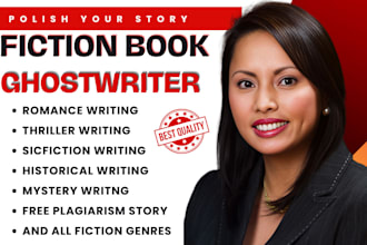 fiction ebook ghostwriter, thriller fiction writing romance story fiction writer