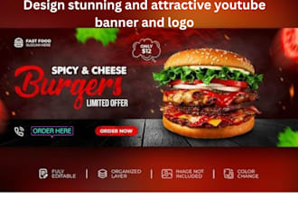 design stunning and attractive youtube banner and logo