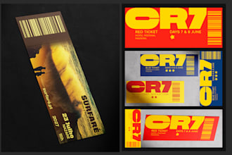 design club event ticket and concert flyer