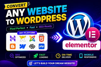 convert clone wix, replit, bolt, lovable, hostinger ai to wordpress elementor