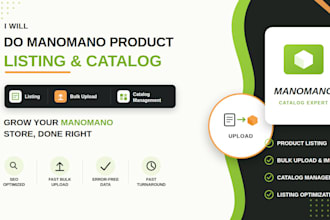 list or upload your shopify product on manomano,  and catalog management